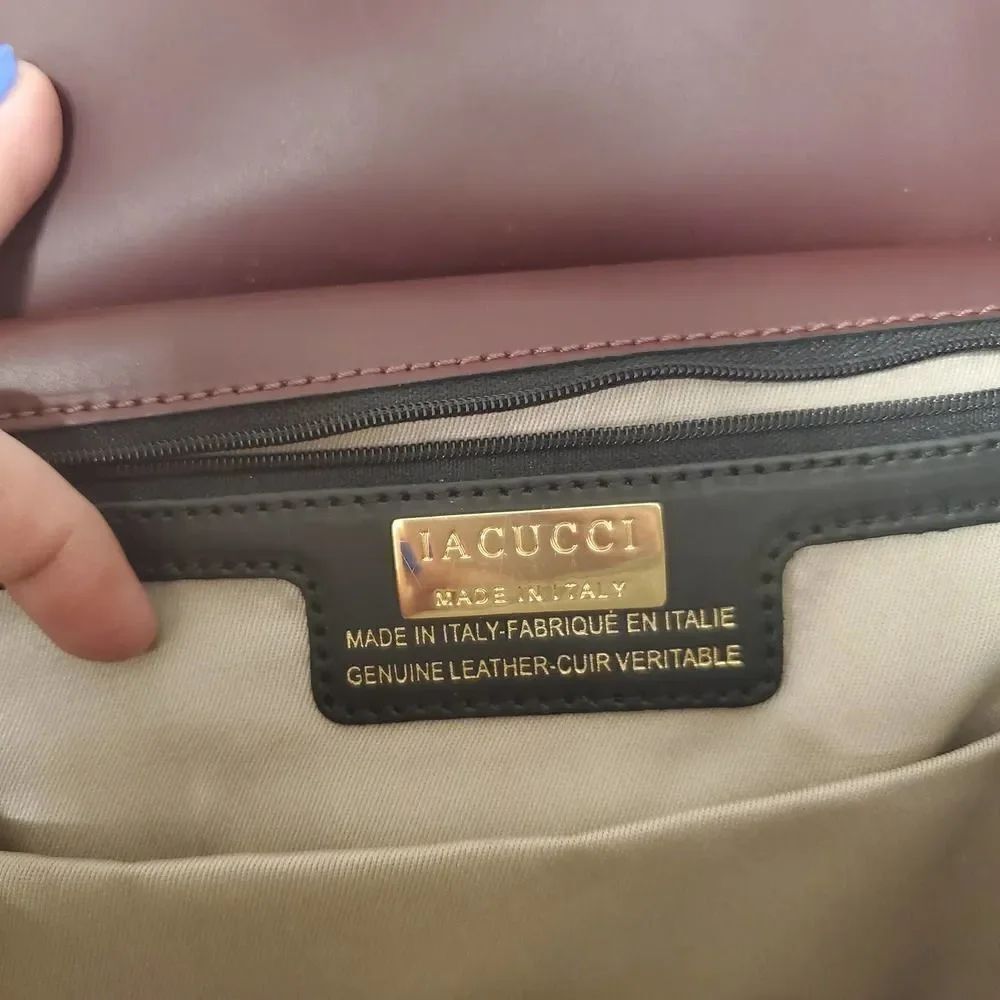 Iacucci Leather Color Block Handbag - Picture 5 of 6